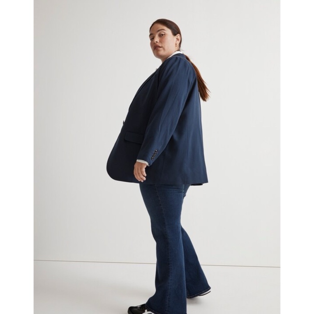 NWOT Madewell The Plus Larsen Blazer Jacket in Drapeweave
Navy 3X - Picture 3 of 10